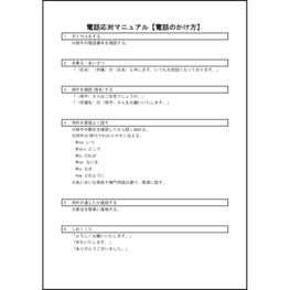 電話応対マニュアル【電話のかけ方】17 LibreOffice
