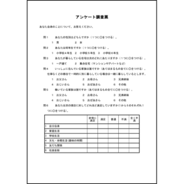 アンケート調査票8 LibreOffice