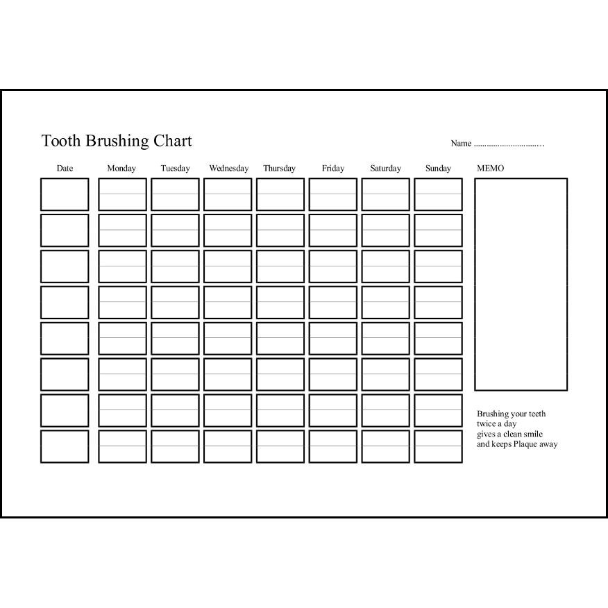 Tooth Brushing Chart4