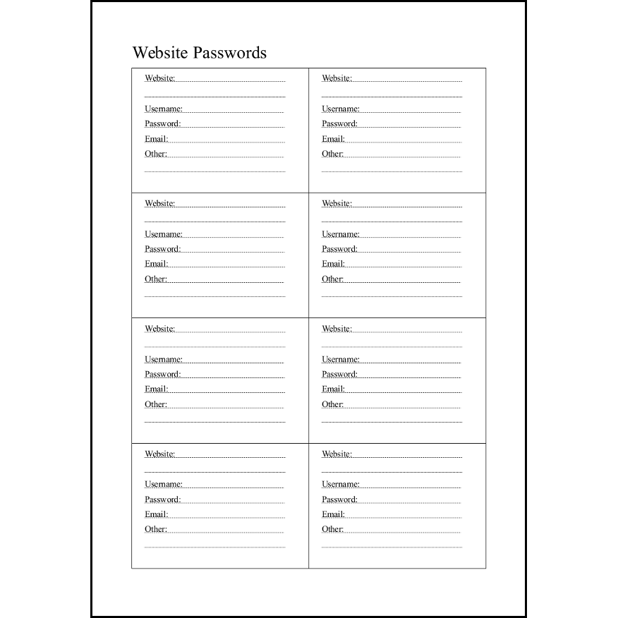 Website Passwords19